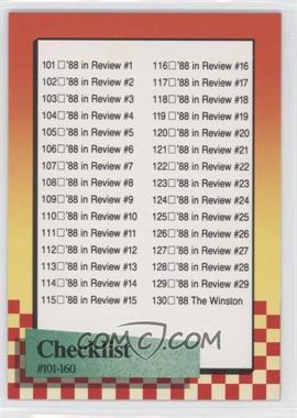 1989 Maxx Racing - [Base] #139 - Checklist - Cards 101-160