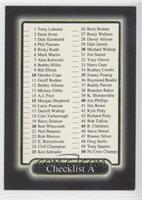 Checklist - Cards 1-89 (#85 Tim Morgan)