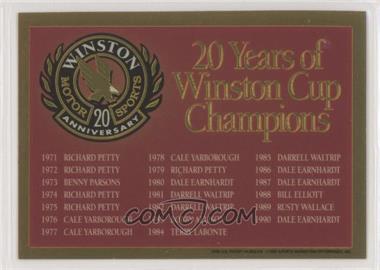 1991 Maxx Collection - The Winston 20th Anniversary Foils #_CHEC - Checklist