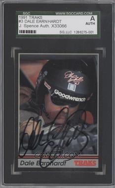 1991 Traks - [Base] #3.2 - Dale Earnhardt (...Sports Image, Inc. at racing venues and concessions...) [SGC Authentic Authentic]