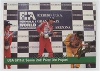 Ayrton Senna, Alain Prost, Nelson Piquet