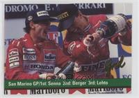 Ayrton Senna, Gerhard Berger, J.J. Lehto