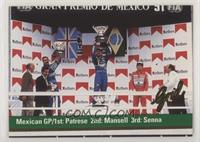 Mexican GP/1st: Patrese 2nd: Mansell 3rd: Senna