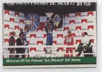 Mexican GP/1st: Patrese 2nd: Mansell 3rd: Senna