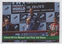Nigel Mansell, Alain Prost, Ayrton Senna [EX to NM]