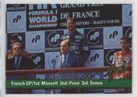 Nigel Mansell, Alain Prost, Ayrton Senna