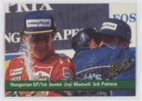 Ayrton Senna, Nigel Mansell, Riccardo Patrese [EX to NM]