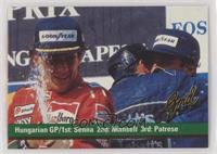 Ayrton Senna, Nigel Mansell, Riccardo Patrese