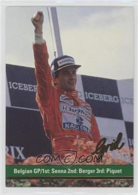 1992 Grid Motorcard Formula 1 - [Base] #110 - Ayrton Senna, Gerhard Berger, Nelson Piquet