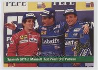 Nigel Mansell, Alain Prost, Riccardo Patrese