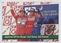 Gerhard Berger, Ayrton Senna, Riccardo Patrese [EX to NM]