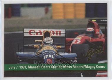 1992 Grid Motorcard Formula 1 - [Base] #192 - July 7, 1991, Mansell Bears Stirling Moss Record/Magny Cours