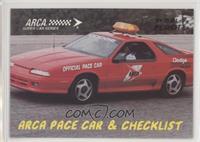 ARCA Pace Car & Checklist