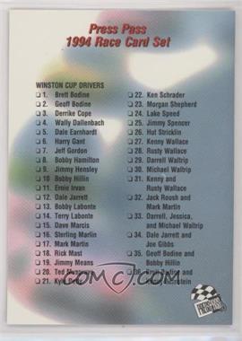 1994 Press Pass - [Base] #147 - Checklist - Cards 1-72 [EX to NM]
