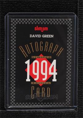 1994 Slim Jim Racing - [Base] - Autographs #48 - David Green
