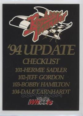 1994 Wheels High Gear - Rookie Thunder Update #_NoN - Checklist