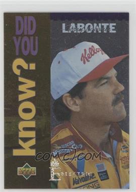 1995 Upper Deck - [Base] - Silver Signatures/Electric Silver #162 - Did You Know? - Terry Labonte