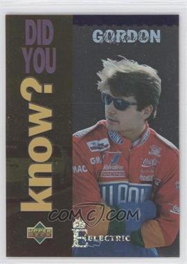 1995 Upper Deck - [Base] - Silver Signatures/Electric Silver #163 - Did You Know? - Jeff Gordon