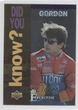 1995 Upper Deck - [Base] - Silver Signatures/Electric Silver #163 - Did You Know? - Jeff Gordon