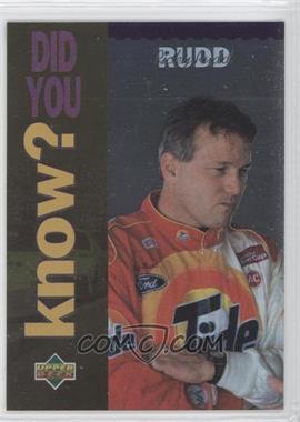 1995 Upper Deck - [Base] #167 - Did You Know? - Ricky Rudd