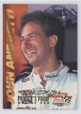 1996 Finish Line Racing - [Base] - Printer's Proof #99 - John Andretti /500