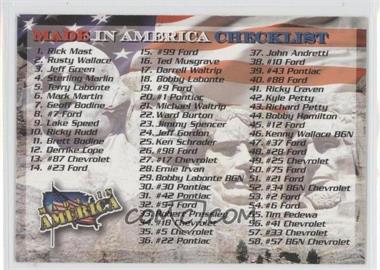 1996 Maxx Made in America - [Base] #100 - Checklist
