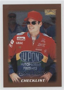 1996 Pinnacle Racer's Choice - [Base] - Speedway Collection Artist's Proof #110 - Checklist - Jeff Gordon