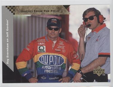 1996 Upper Deck - Jeff Gordon Profiles - Jumbo #17 - Jeff Gordon, Jeff Evernham [Noted]