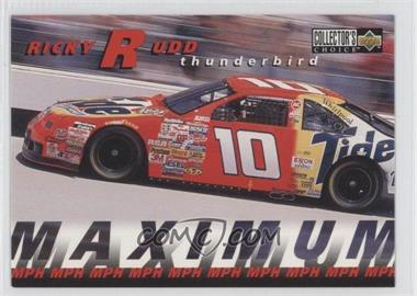 1996 Upper Deck Collector's Choice - [Base] #60 - Maximum MPH - Ricky Rudd