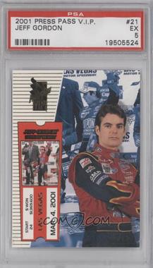 2001 Press Pass VIP - [Base] #21 - Sunday Money - Jeff Gordon [PSA 5 EX]