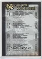 Checklist - 2001 Winston Cup Schedule