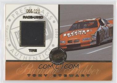 2002 Press Pass - Burning Rubber Race-Used Tire - Cars #BRC 10 - Tony Stewart /120