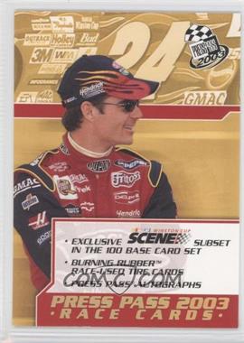 2003 Press Pass - [Base] - Platinum #P100 - Checklist - Jeff Gordon