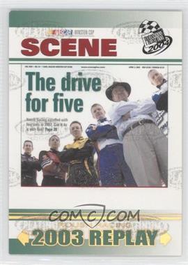 2004 Press Pass - [Base] - Platinum #P80 - NASCAR Scene - The Drive for Five