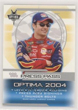 2004 Press Pass Optima - [Base] #100 - Checklist - Jeff Gordon