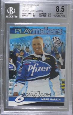 2005 Press Pass - [Base] - eBay Previews #EB101 - Playmakers - Mark Martin [BGS 8.5 NM‑MT+]