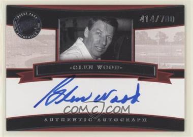 2005 Press Pass Legends - Autographs - Blue Ink #_GLWO - Glen Wood /700