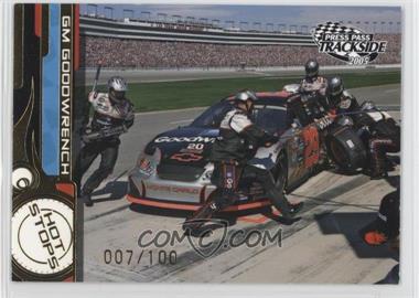 2005 Press Pass Trackside - [Base] - Golden #G62 - Hot Stops - GM Goodwrench /100 [Noted]