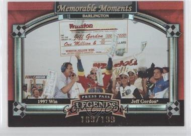 2006 Press Pass Legends - Memorable Moments - Gold #GMM 8 - Jeff Gordon /199