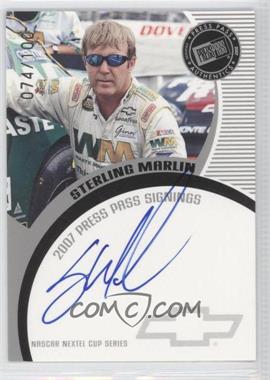 2007 Press Pass - Press Pass Signings - Silver #_STMA - Sterling Marlin /100