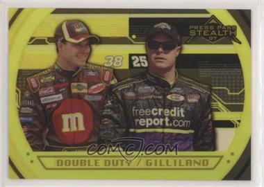 2007 Press Pass Stealth - [Base] - Chrome Exclusives #X78 - Double Duty - David Gilliland /99