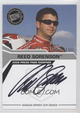 2008 Press Pass - Press Pass Signings - Silver #_RESO - Reed Sorenson /100