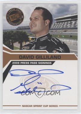 2008 Press Pass - Press Pass Signings #_DAGI - David Gilliland