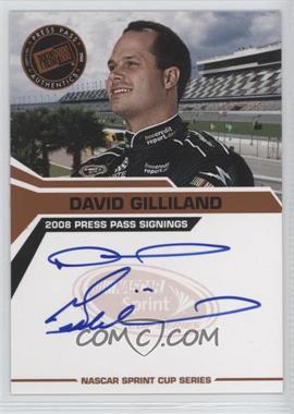2008 Press Pass - Press Pass Signings #_DAGI - David Gilliland