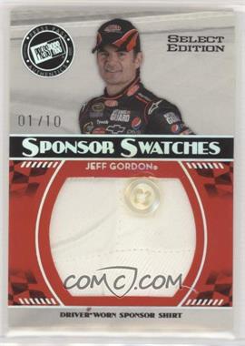 2009 Press Pass - Sponsor Swatches - Select Edition #SS-JG - Jeff Gordon /10 [Poor to Fair]