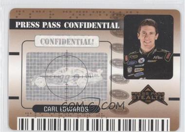 2009 Press Pass Stealth - Confidential - Classified Bronze #PC 4 - Carl Edwards