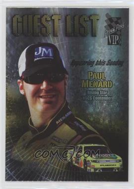 2009 Press Pass VIP - Guest List #GL 18 - Paul Menard