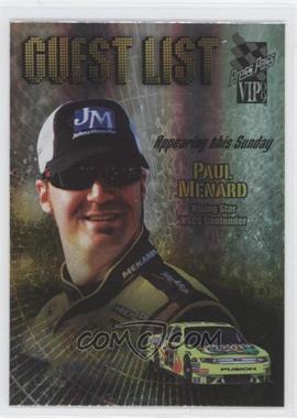 2009 Press Pass VIP - Guest List #GL 18 - Paul Menard