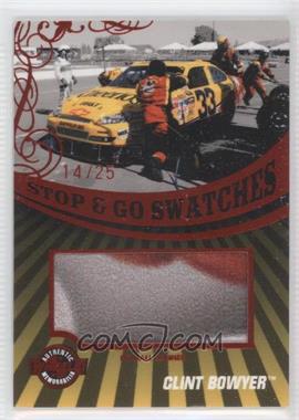 2009 Wheels Main Event - Stop & Go Swatches - Red Pit Wall Banner #SGB-CB - Clint Bowyer /25