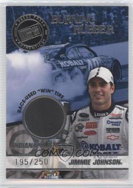 2010 Press Pass - Burning Rubber Race-Used Tire - Silver #BR17 - Jimmie Johnson /250